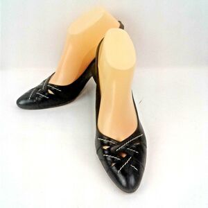 Brooks Brothers Womens Slingback 3" Stacked Heels Made in Italy Size 8.5